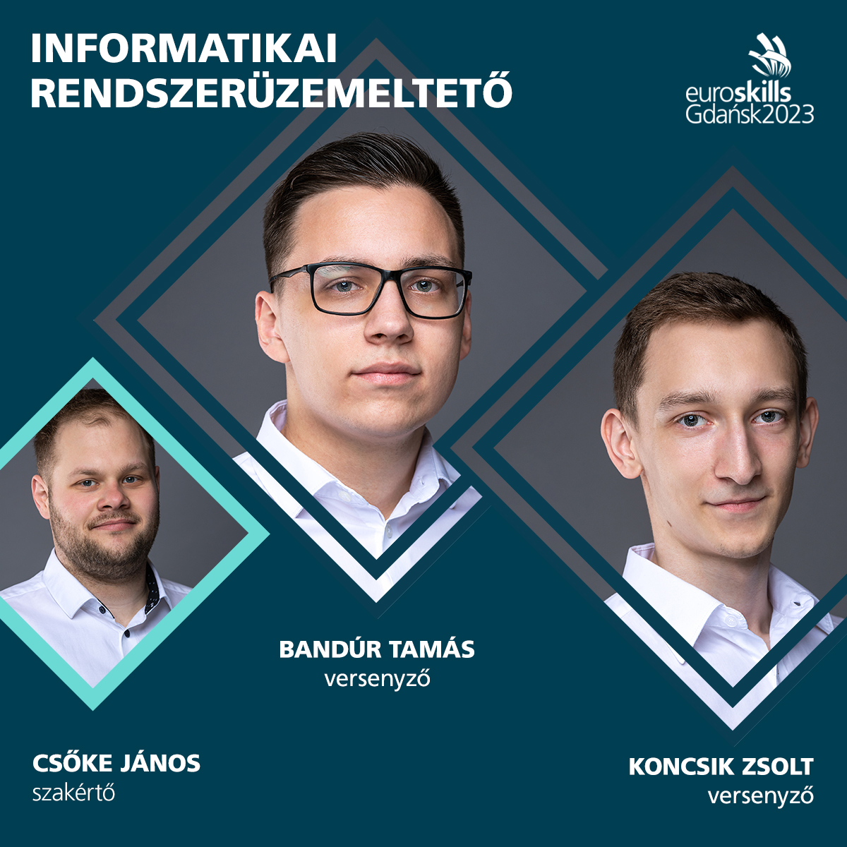 Bandúr Tamás, Koncsik Zsolt és Csőke János - informatikai rendszerüzemeltető kategória